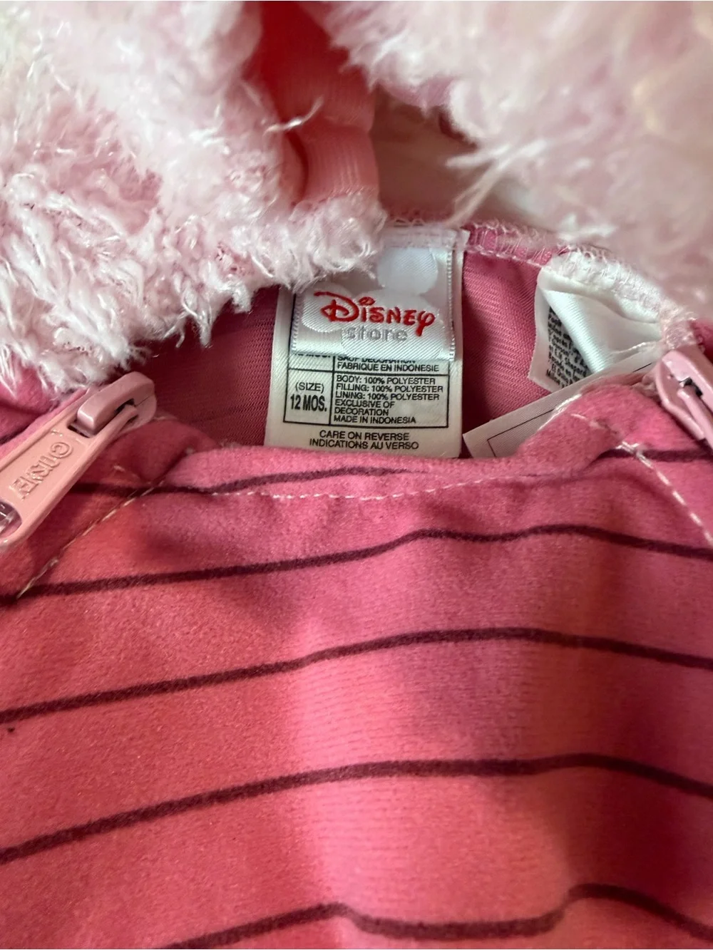 Disney Pink Plush Piglet Costume with 'Hunny' candy pail